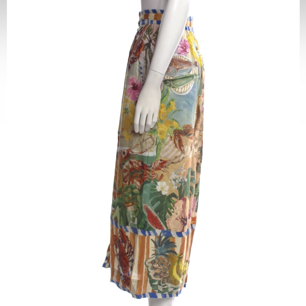 ALÉMAIS Linen Midi Length Skirt - Picture 3 of 4